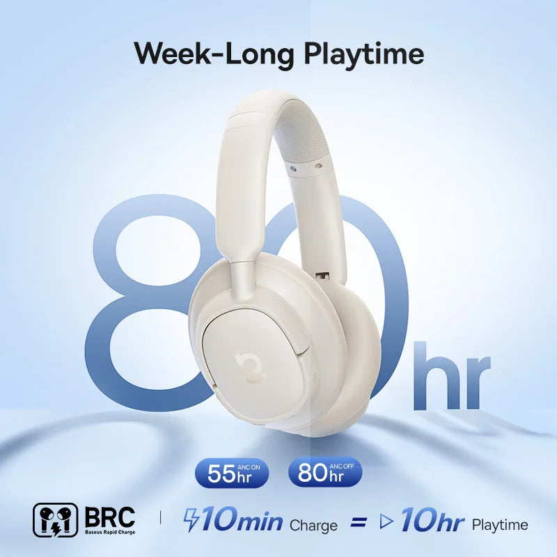 Baseus Wireless Noise Cancelling Over Ear Headphones With Spatial Audio