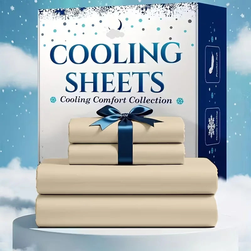 Bamboo Cooling Sheet Set With Breathable Comfort For Hot Sleepers