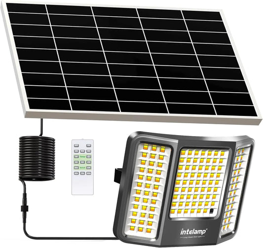 Intelamp Outdoor Solar Flood Lights With Dusk To Dawn Sensor