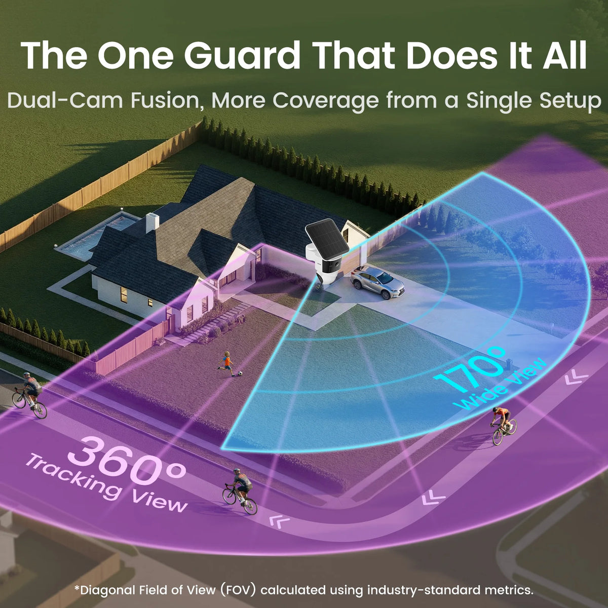 AOSU Solar Security Camera Wireless Outdoor AI Tracking
