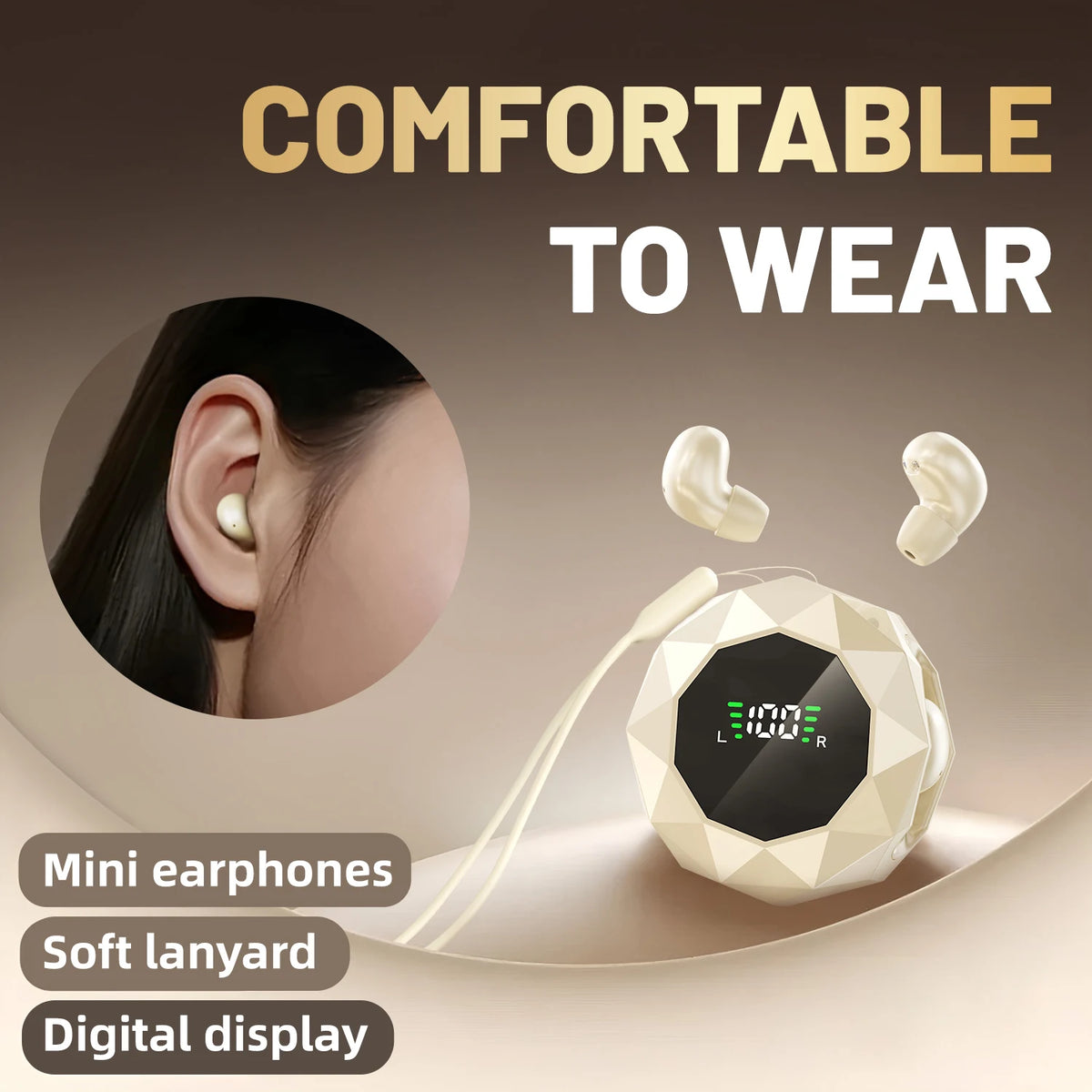 SHUKE Wireless Sleep Earbuds With Noise Reduction For Side Sleepers