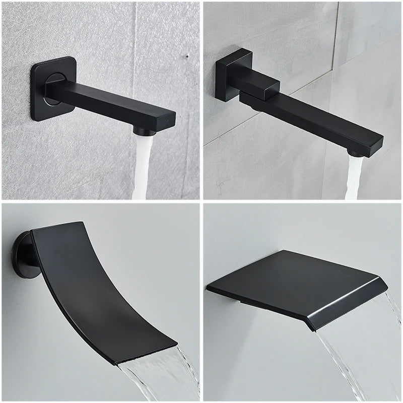Quyanre Concealed Wall Mounted Shower Faucet And Tub Mixer