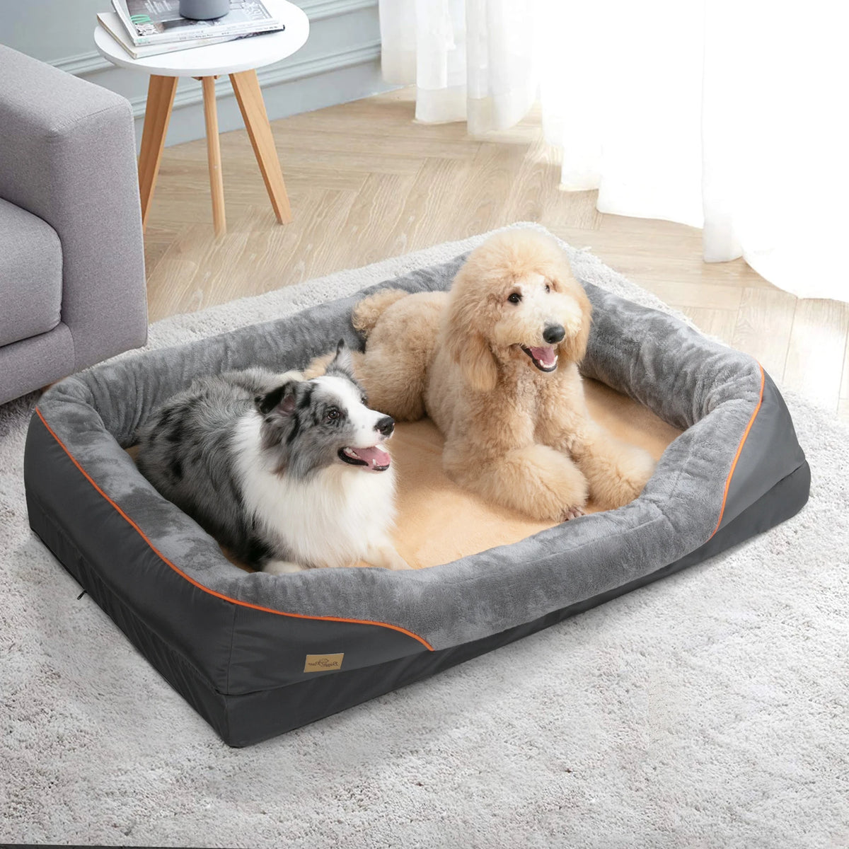 BINGOPAW Removable Cover Foam Dog Bed With Washable Waterproof Design