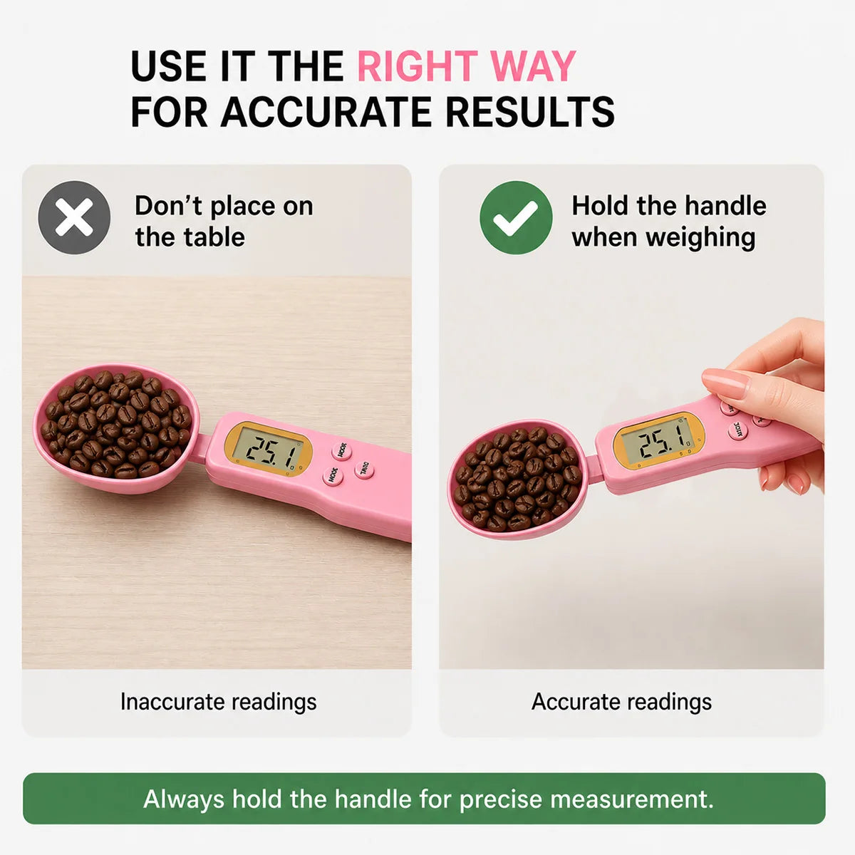 Digital Measuring Spoon Scale Lcd Display Kitchen Food Weight Tool