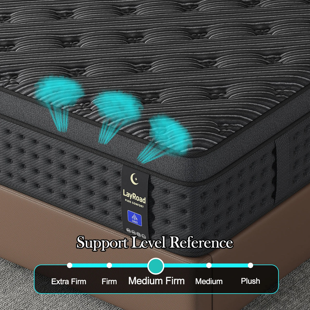 LayRoad Memory Foam Spring Mattress With Medium Firmness