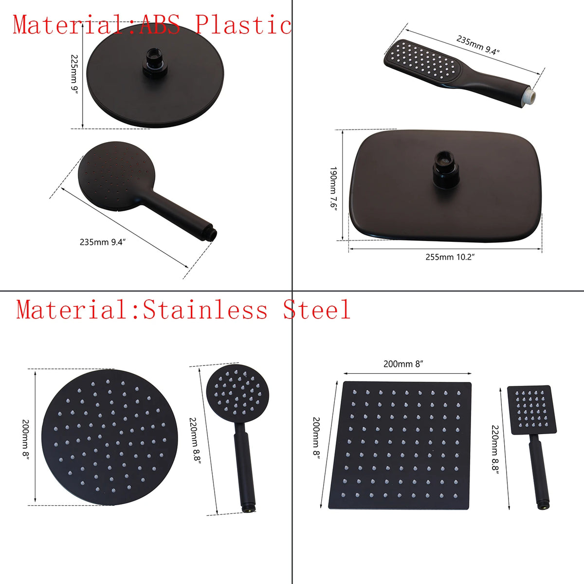 Sinlaku Wall Mount Shower Mixer With Rainfall Head And Shelf