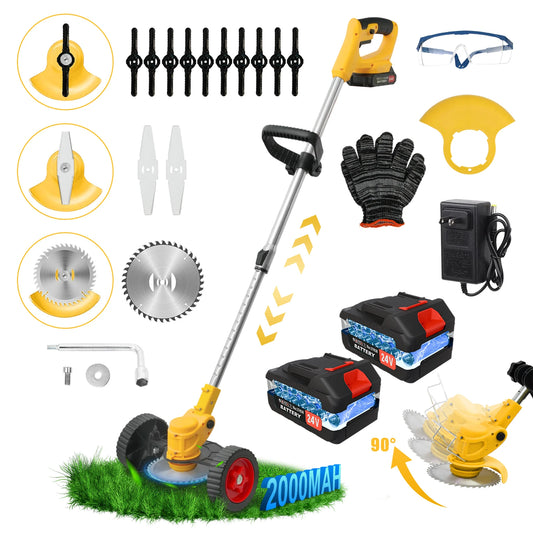 Cordless 21V Electric Grass Trimmer And Lawn Brush Cutter