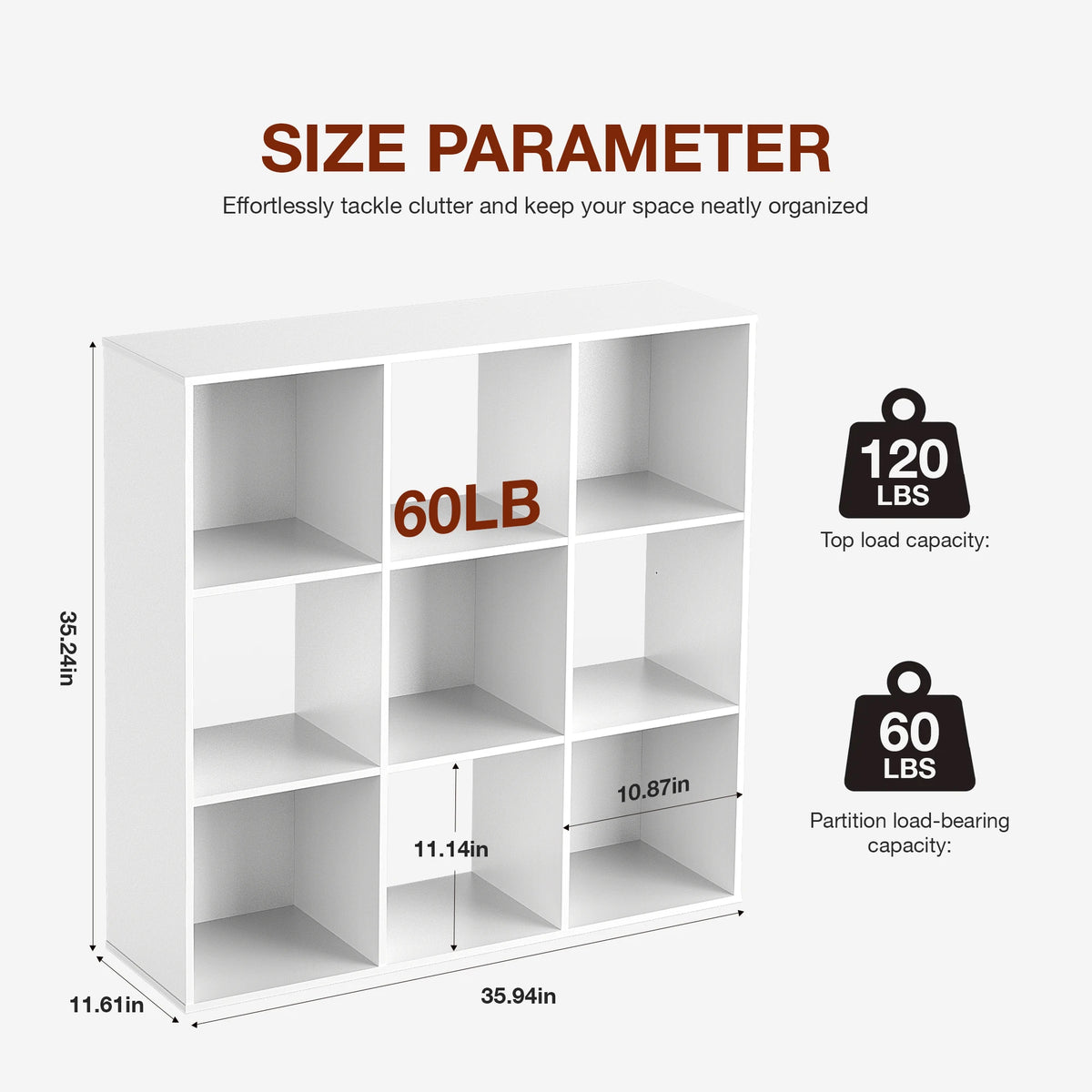 JHK Wooden Open Bookcase Storage Organizer Modern Minimalist Home