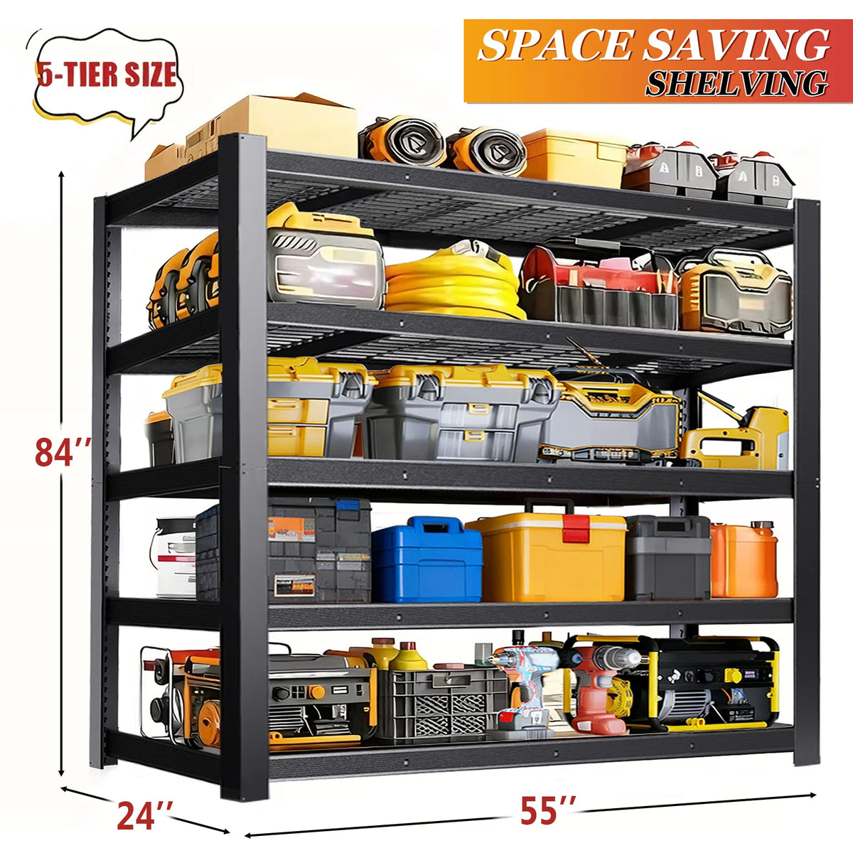Industrial Heavy Duty Metal Storage Rack For Garage And Warehouse