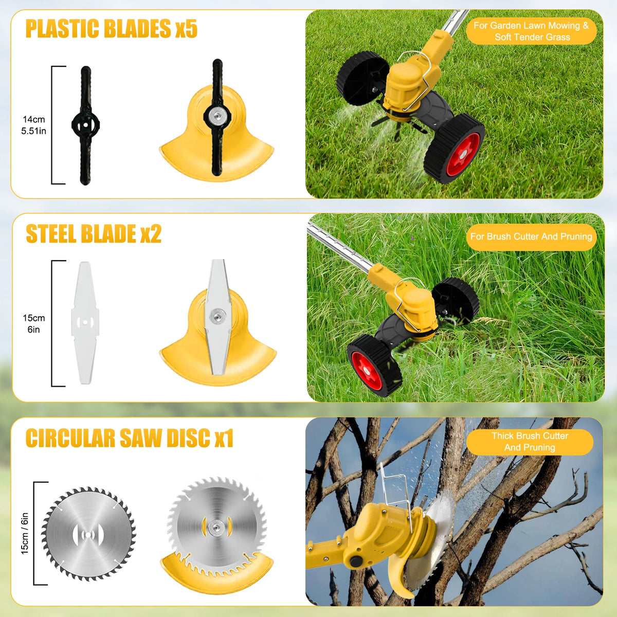 Cordless 21V Electric Grass Trimmer And Lawn Brush Cutter