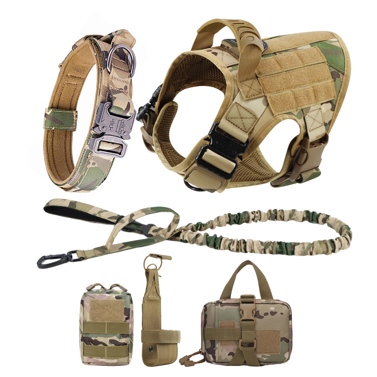 PetraVEL Padded Nylon Dog Harness And Leash Set With Buckle