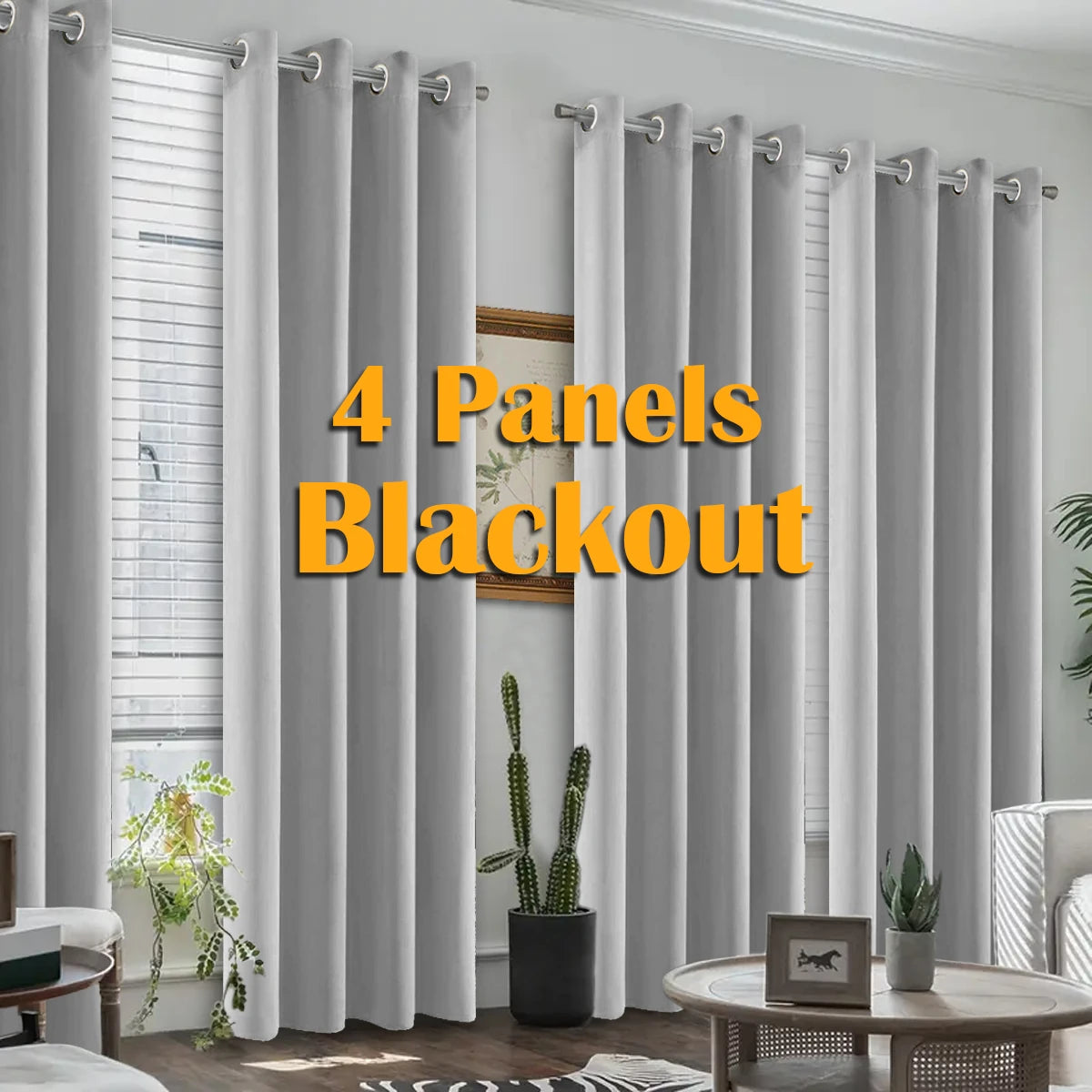 Blackout Heat Insulated Thermal Grommet Window Curtain Set