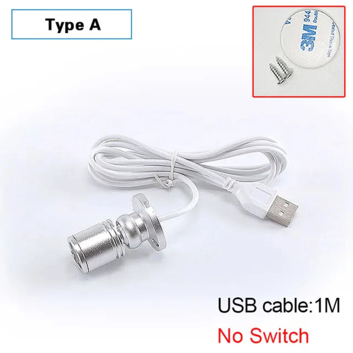 USB LED Spotlight for Jewelry Cabinet and Showcase Lighting