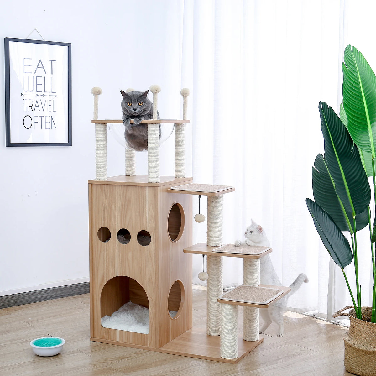 PAWZ Ro Multi-Level Cat Tree With Scratching Posts And Condo