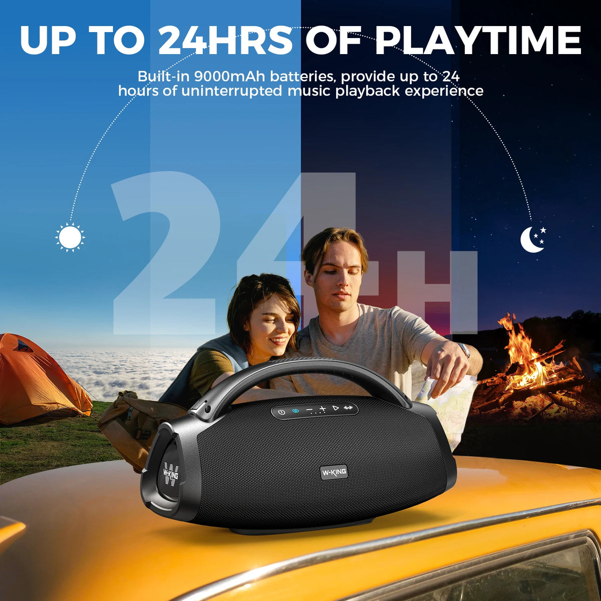 W-King D20 Portable Bluetooth Speaker Delivering Powerful Wireless Audio