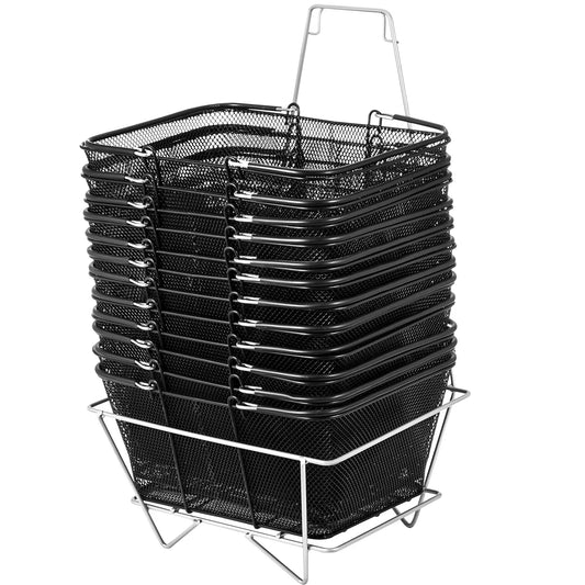 SucceBuy Metal Shopping Baskets With Handles For Retail Stores