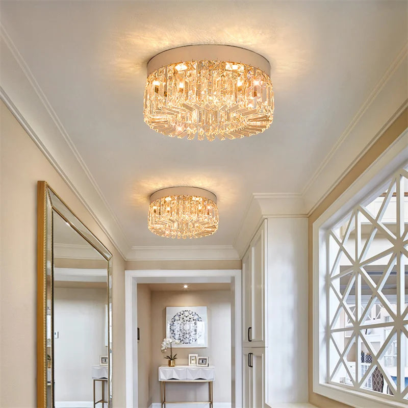 GreeLustr Crystal LED Ceiling Chandelier for Living Room and Bedroom