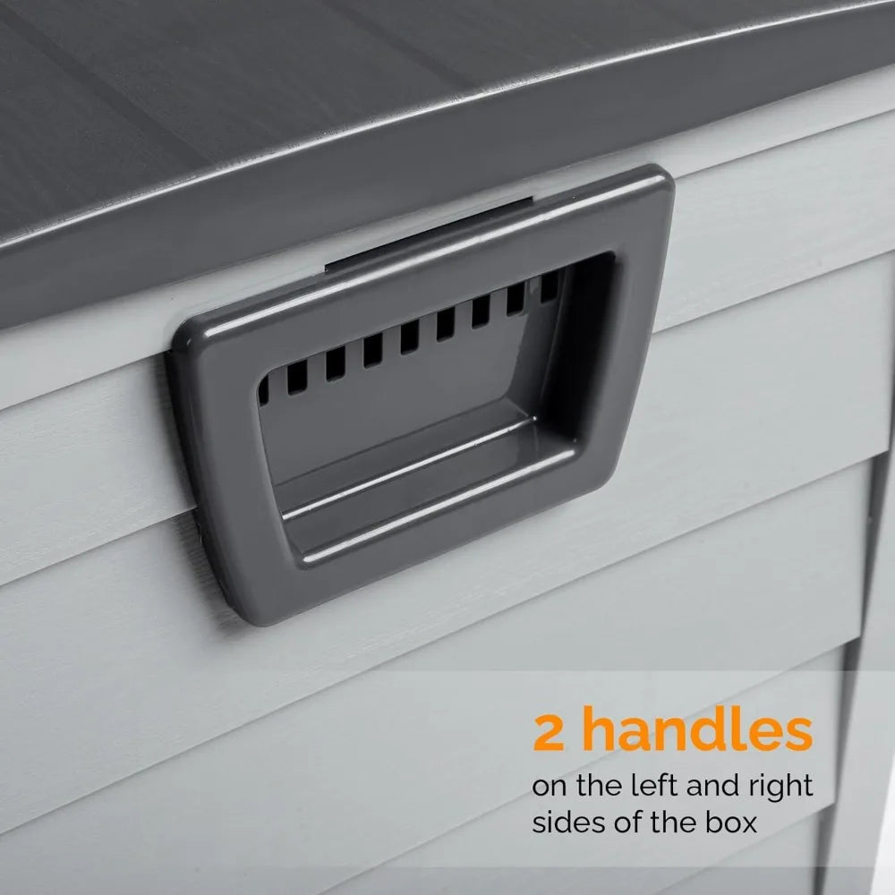 VINGLI Waterproof Outdoor Storage Deck Box With Lockable Design