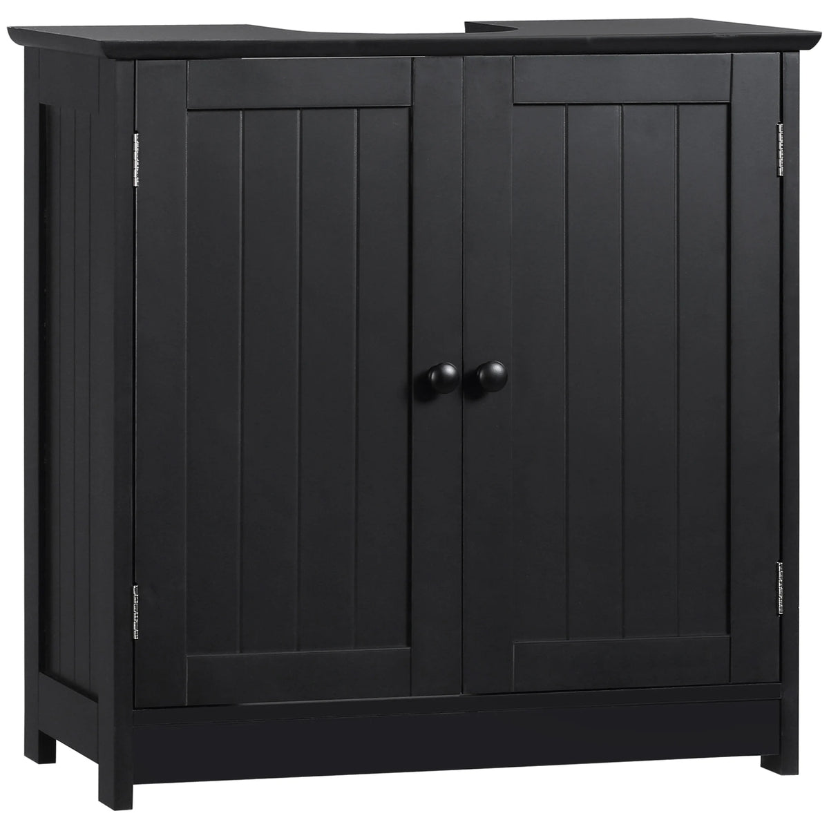 Homcom Modern Bathroom Cabinet With Storage Shelf And Doors