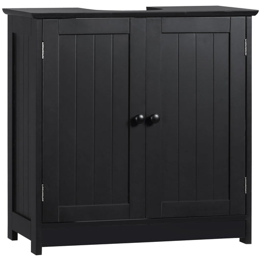 Homcom Modern Bathroom Cabinet With Storage Shelf And Doors
