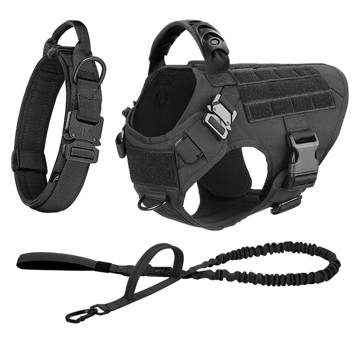 PetraVEL Padded Nylon Dog Harness And Leash Set With Buckle