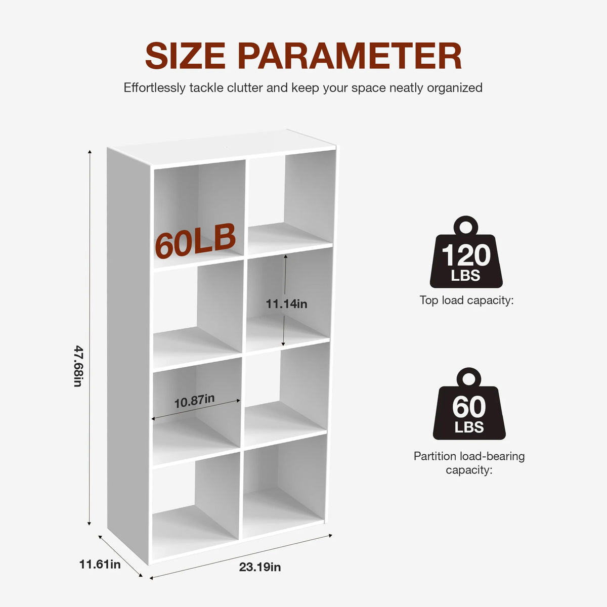 JHK Wooden Open Bookcase Storage Organizer Modern Minimalist Home