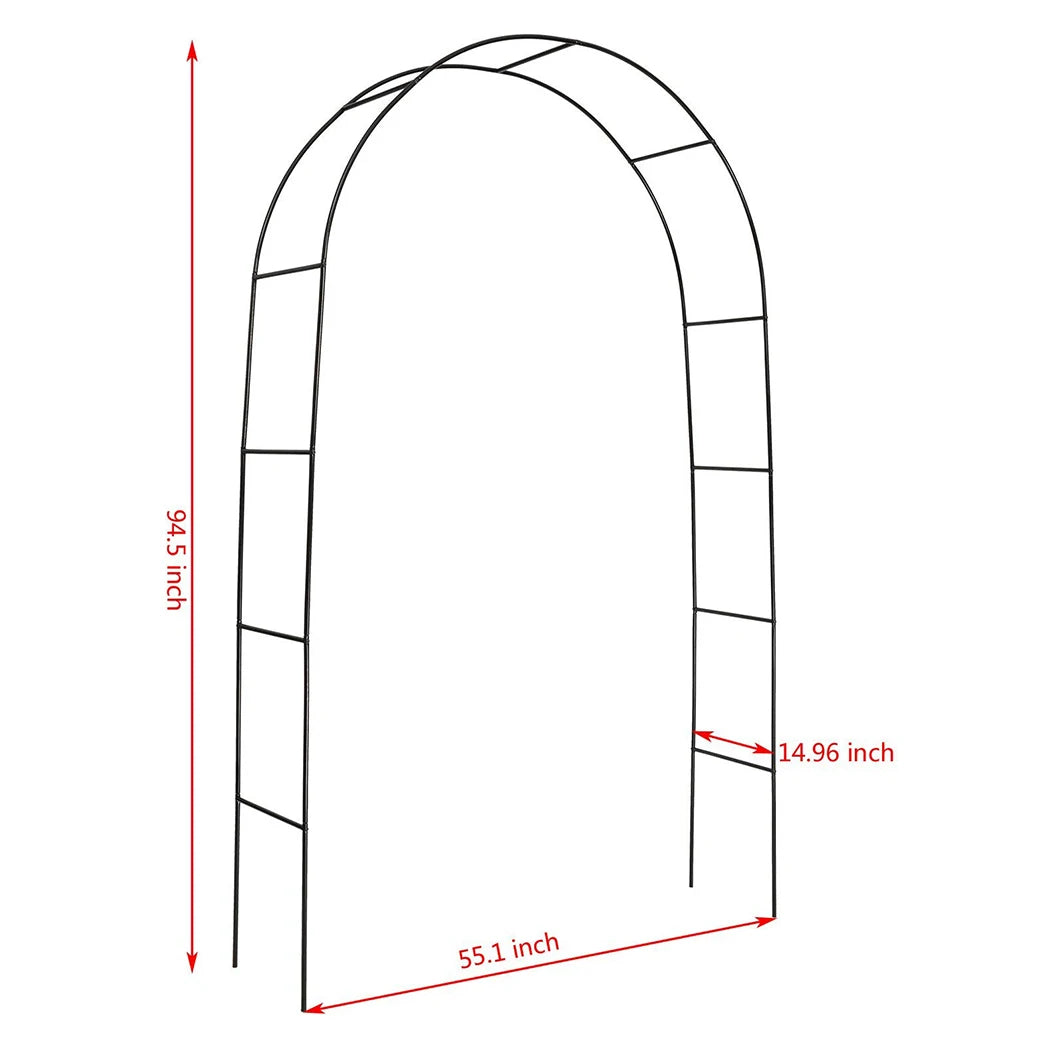 Metal Garden Arch Pergola Trellis For Outdoor Climbing Rose Support