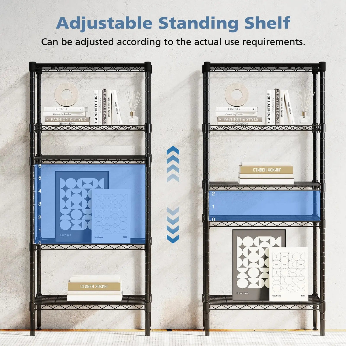 JHK Adjustable Metal Wire Storage Rack Heavy Duty Stand
