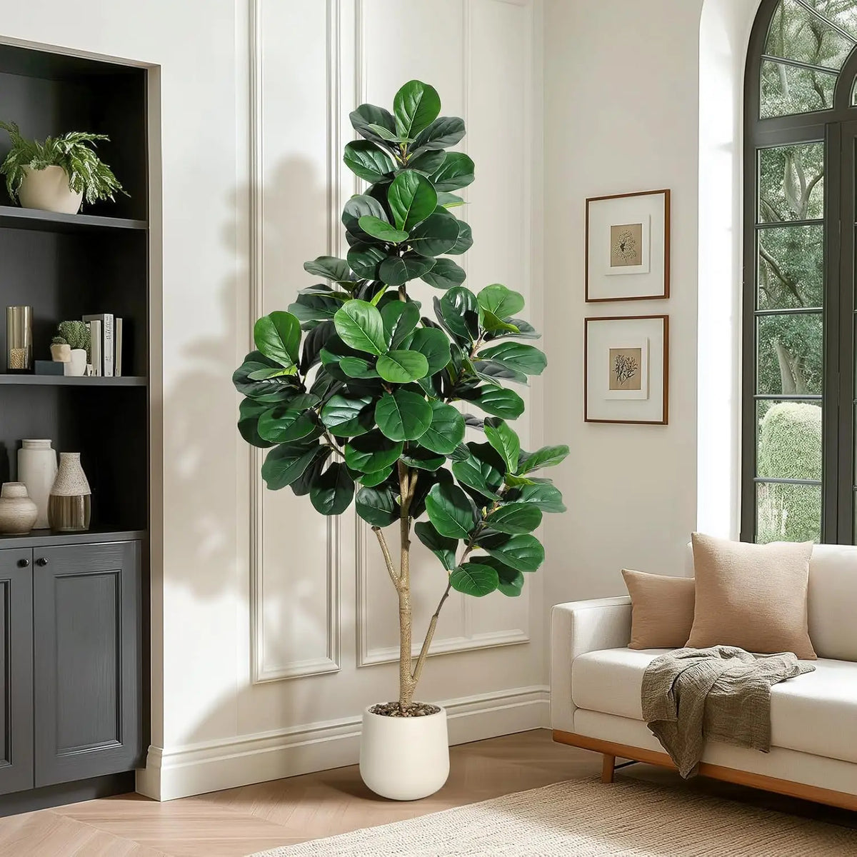HiMiss Realistic Artificial Fiddle Leaf Fig Tree For Home
