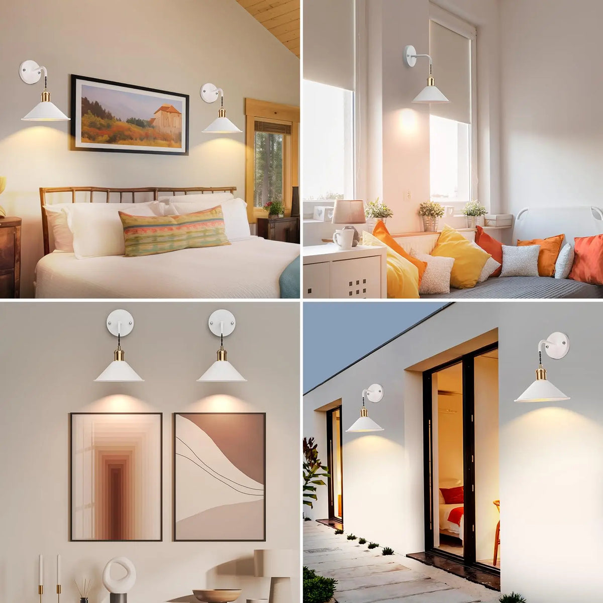 PRTILOUD Dimmable Battery Wall Sconces Remote RGB Warm Lighting