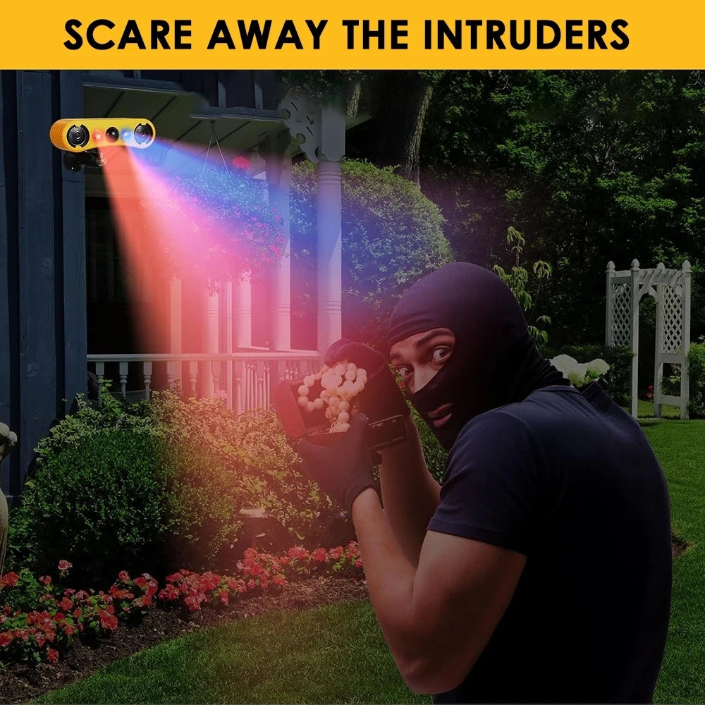 Outdoor Solar Motion Sensor Alarm With Waterproof Security Detection