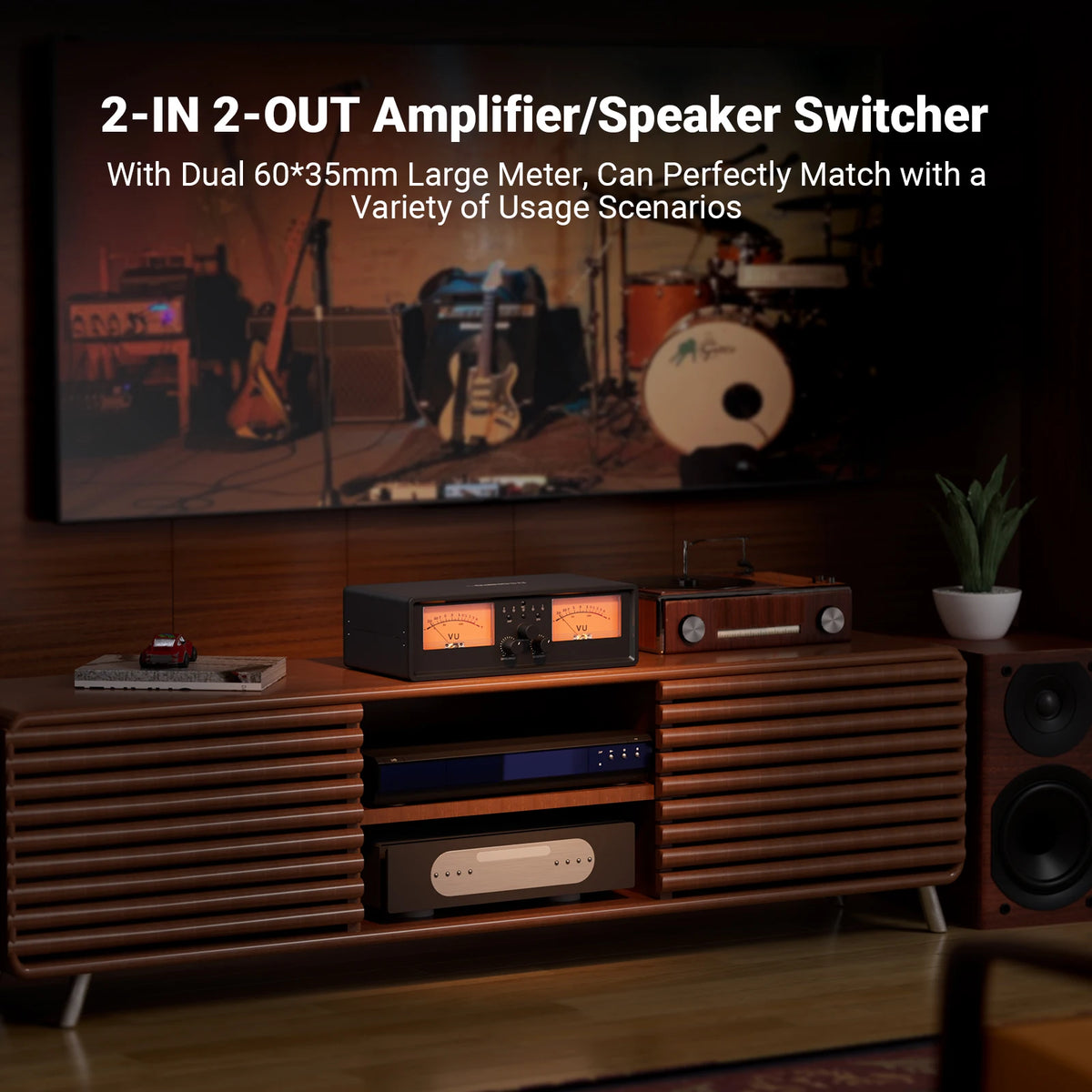 Neohipo Et30 Speaker Selector Amplifier With VU Meter Display
