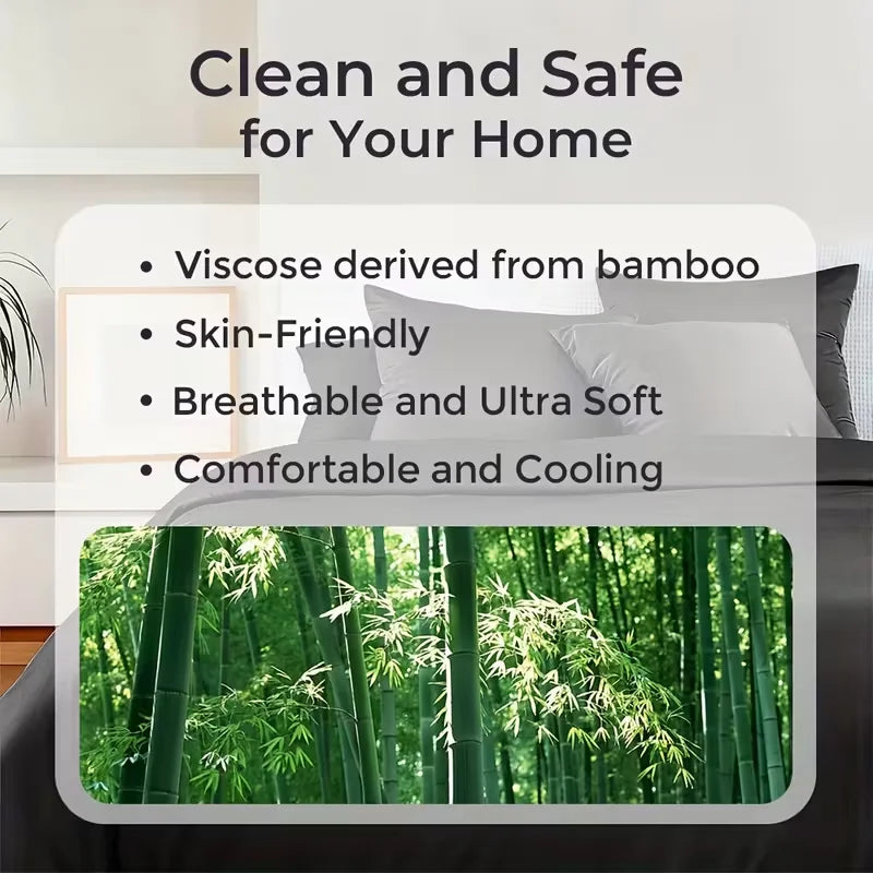Bamboo Cooling Sheet Set With Breathable Comfort For Hot Sleepers