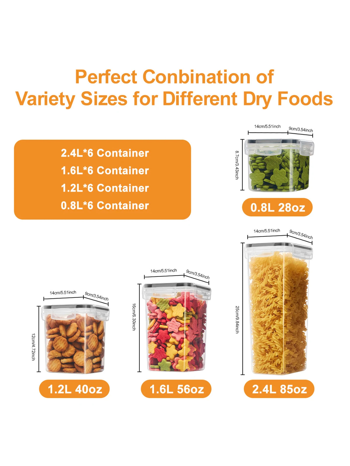 Airtight Food Storage Containers With Labels For Fresh Kitchen Organization
