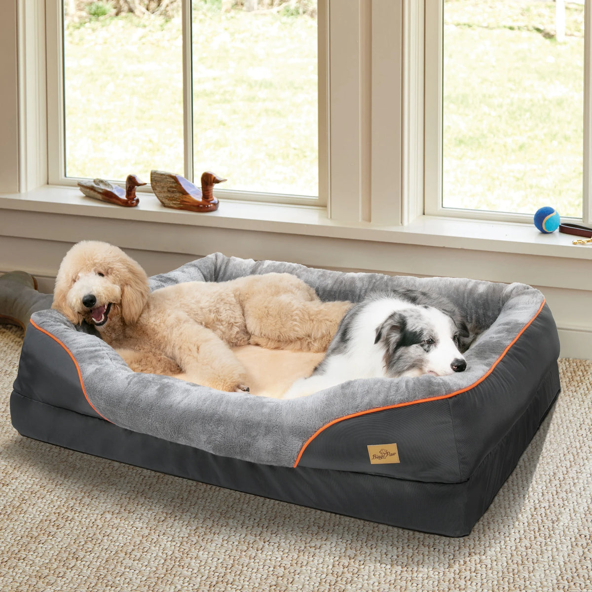 BINGOPAW Removable Cover Foam Dog Bed With Washable Waterproof Design