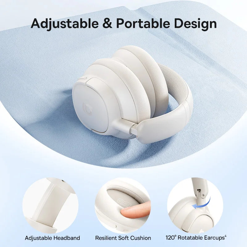 Baseus Wireless Noise Cancelling Over Ear Headphones With Spatial Audio