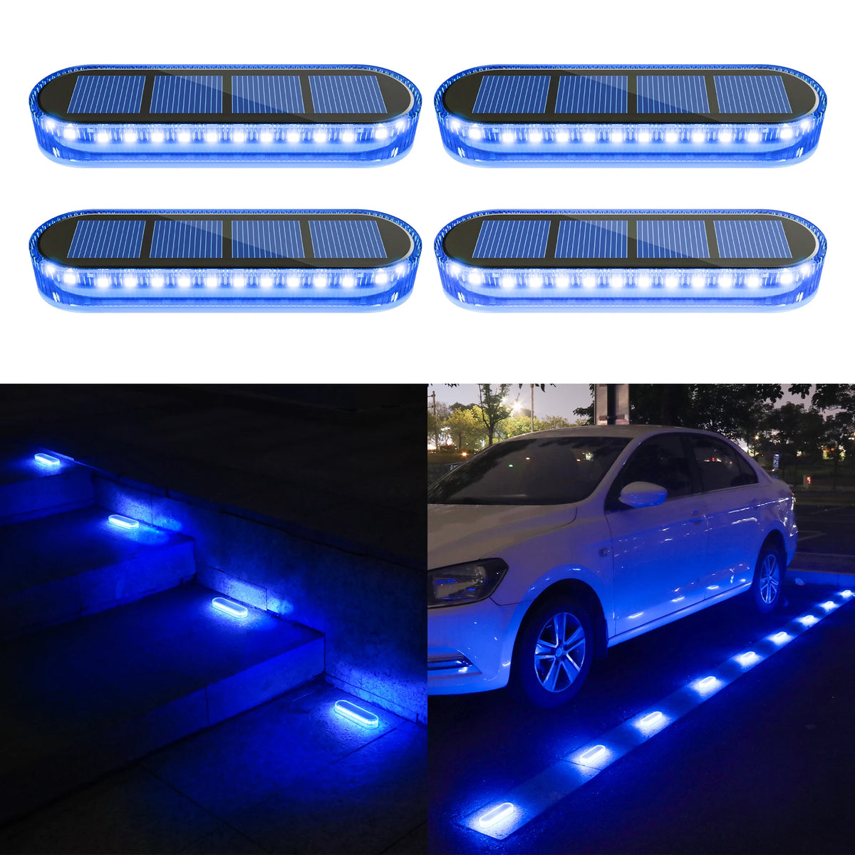 Solar LED Deck Lights Auto On Off Outdoor Waterproof Patio