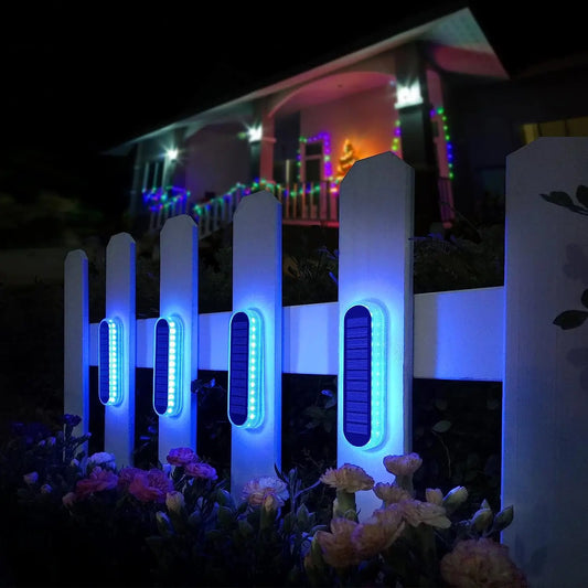 Solar LED Deck Lights Auto On Off Outdoor Waterproof Patio