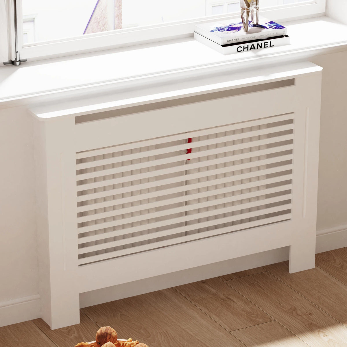 Modern Wooden Radiator Cover Cabinet With Display Shelf