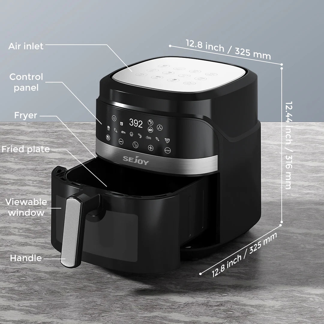 Sejoy Air Fryer Oven Roast Bake Dehydrate And Warm