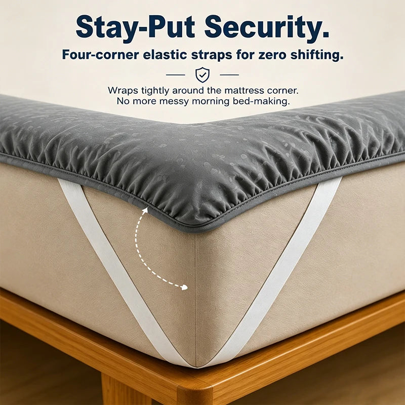 Lightweight Thin Mattress Protector Pad Breathable Polyester Bedding Cover