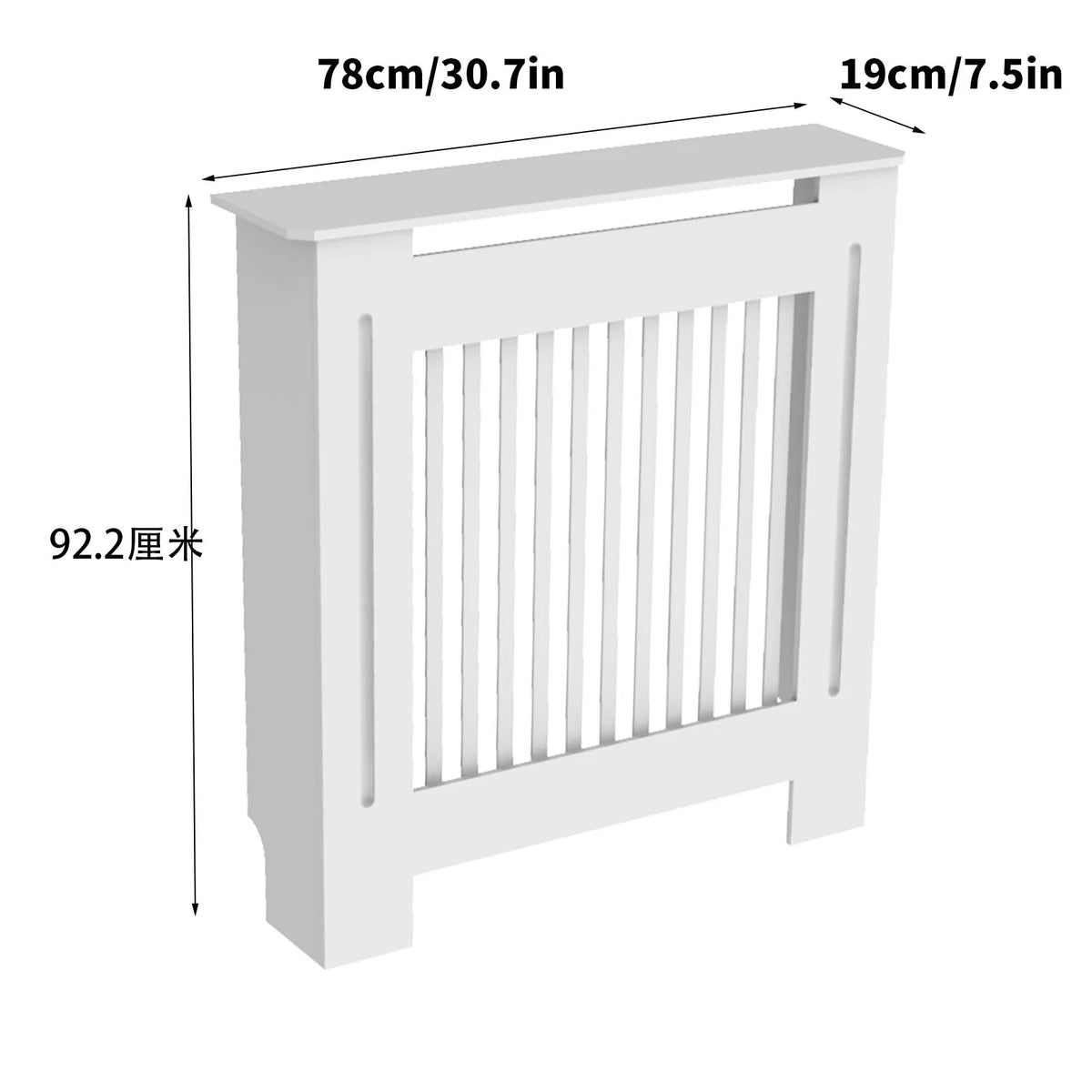 Modern Wooden Radiator Cover Cabinet With Display Shelf