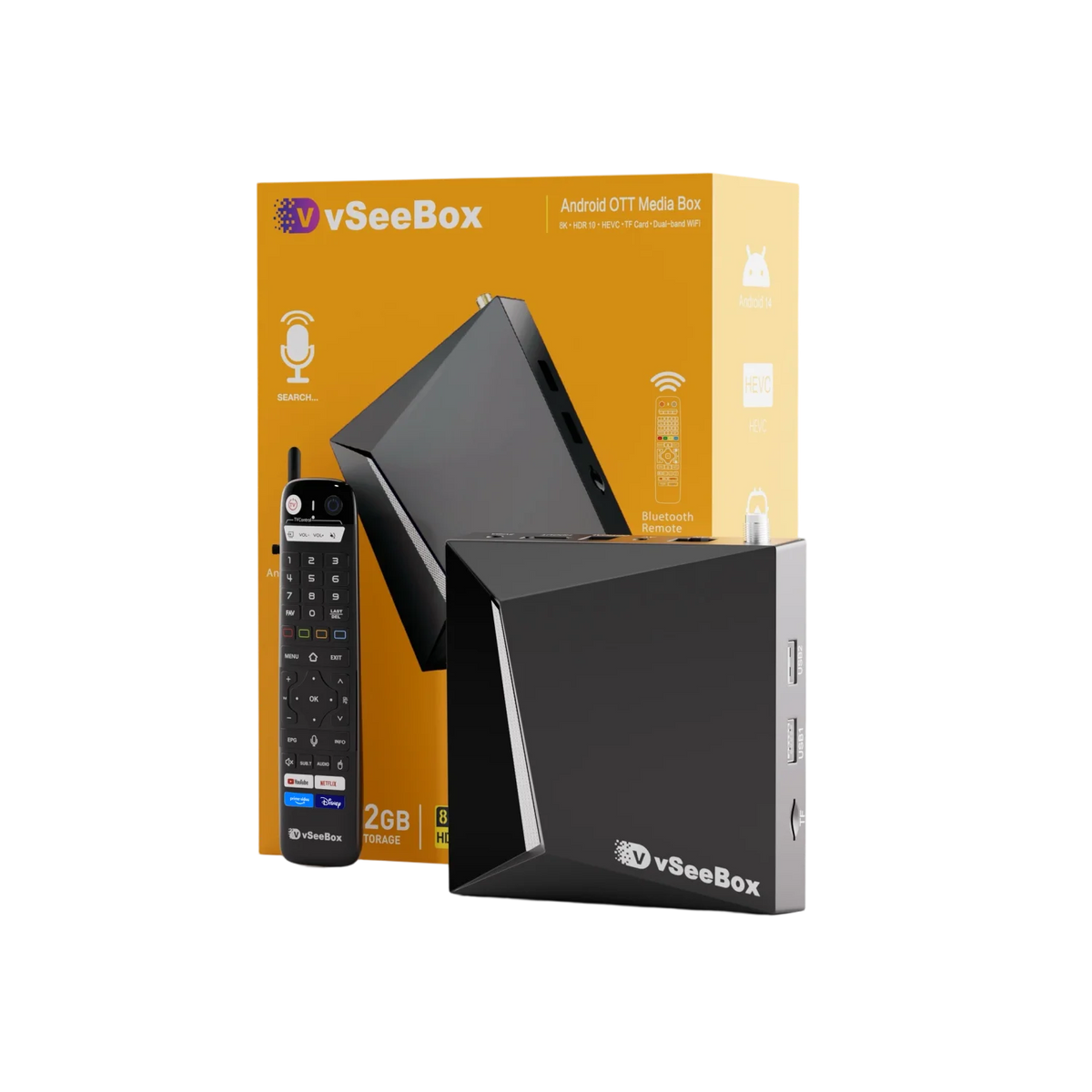 VseeBox Android TV Box 8K Ultra HD Voice Control Bluetooth 5.0