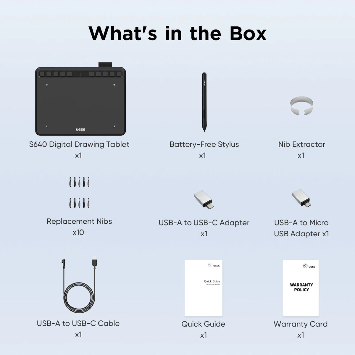 Ugee S640 Digital Drawing Tablet With Premium Build For Creators