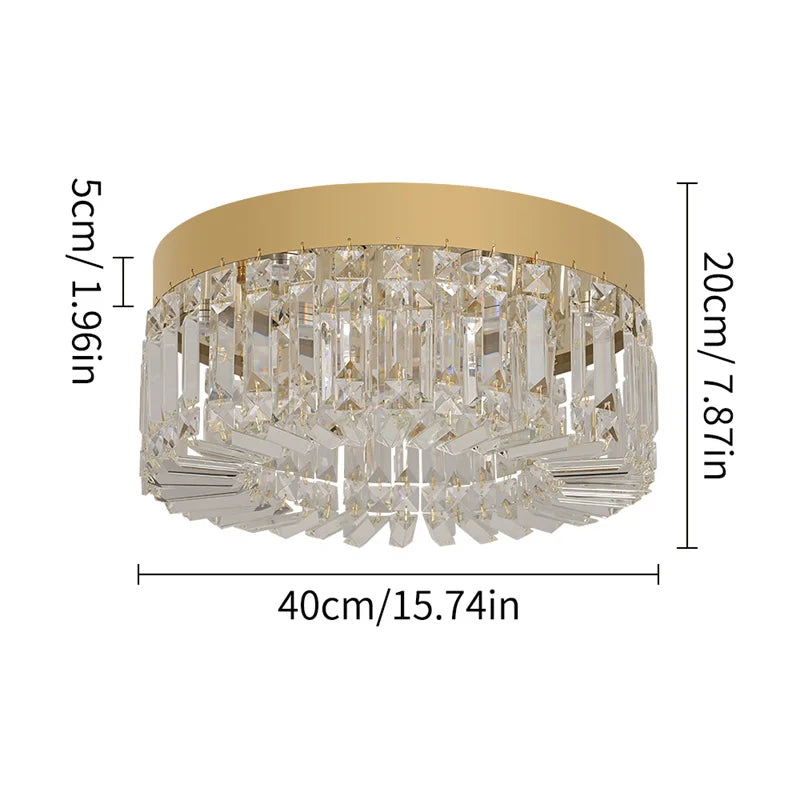 GreeLustr Crystal LED Ceiling Chandelier for Living Room and Bedroom