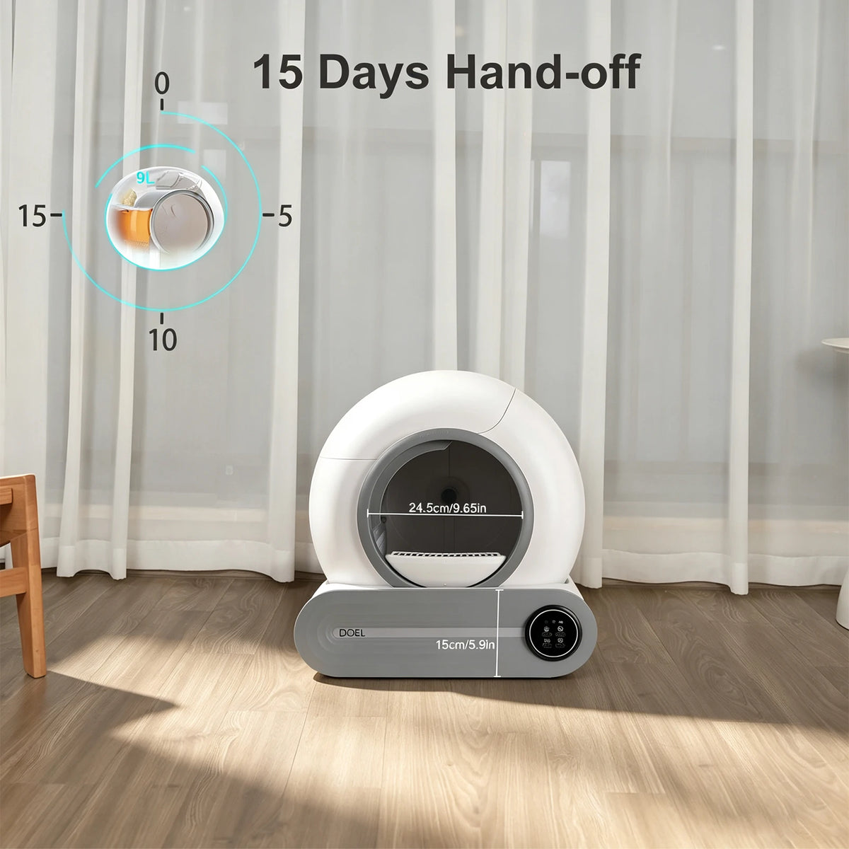 DOEL Automatic Smart Self Cleaning Cat Litter Box With App