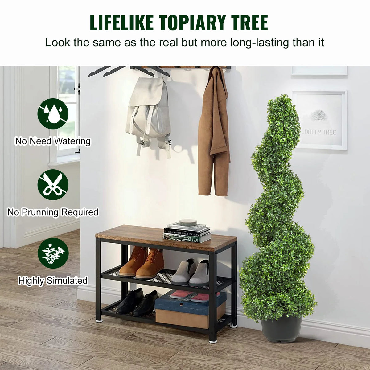Artificial Boxwood Spiral Topiary Tree For Elegant Outdoor Garden Decor