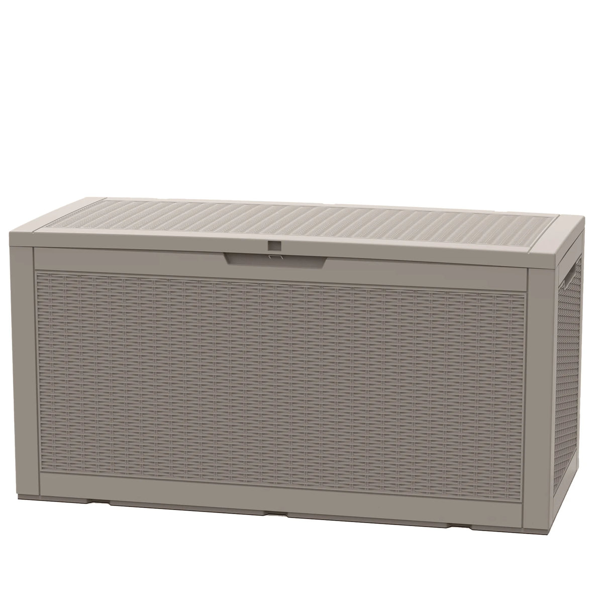 Outdoor Resin Rattan Waterproof Storage Deck Box With Lid