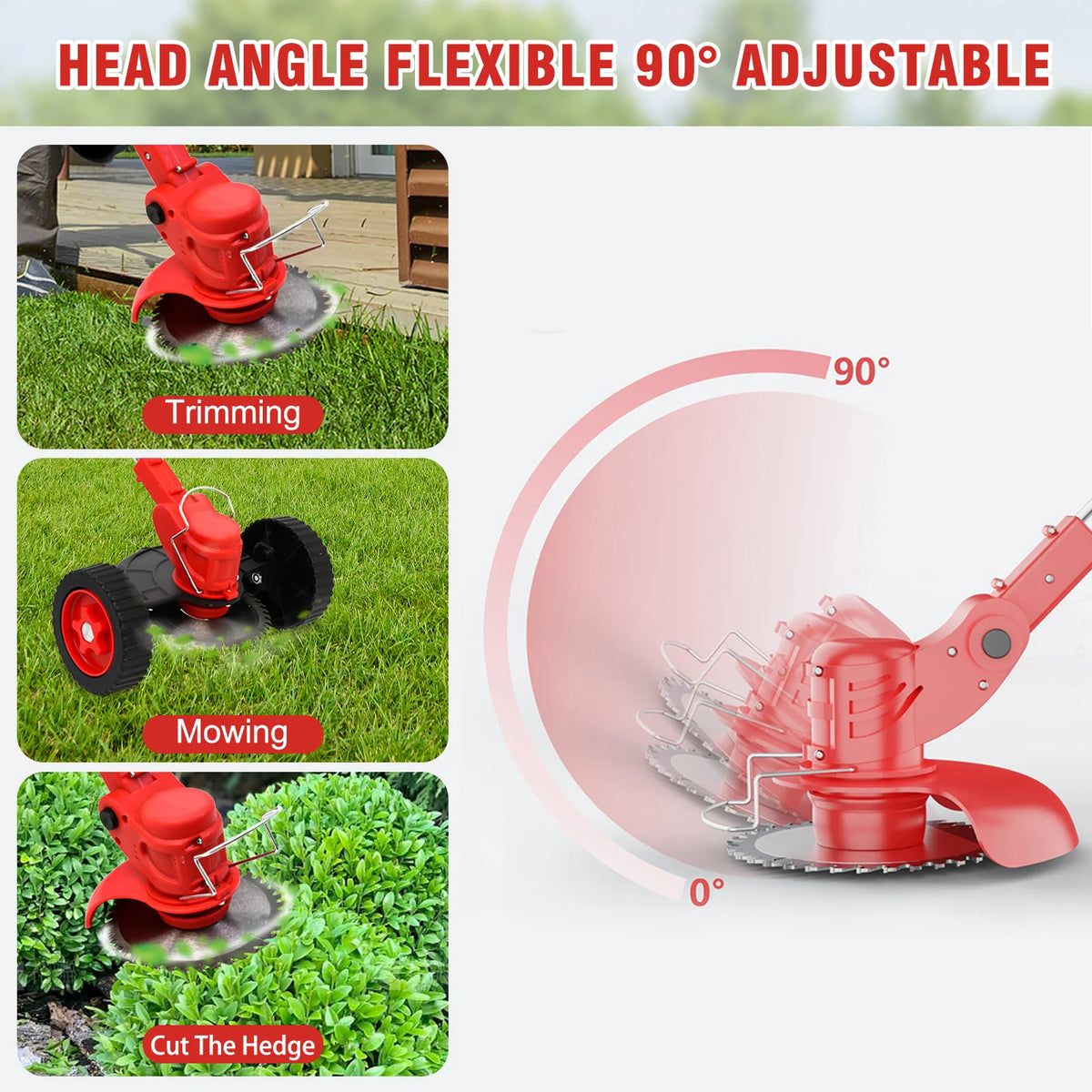 Cordless Electric Grass Trimmer And Brush Cutter For Gardening