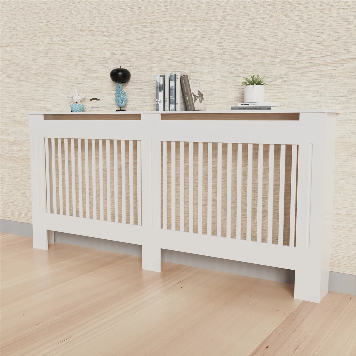 Modern Wooden Radiator Cover Cabinet With Display Shelf